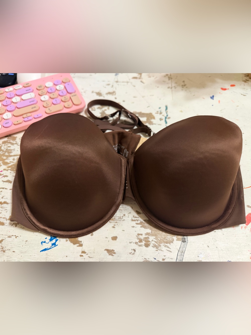 Victoria's Secret Brown multi-way convertible strapless Smooth Molded Cups 36DD